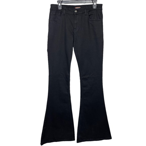 Run & Fly Rock N Roll Bell Bottom Flare Jeans Black Stretch Men's 32L 60s 70s - Picture 3 of 8